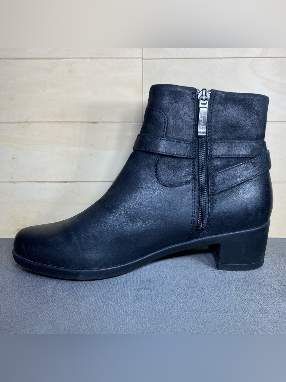 Dansko Cagney Boots Women's Size 8 Shoes Black Leather Zip Ankle Booties EU38 - Picture 2 of 12